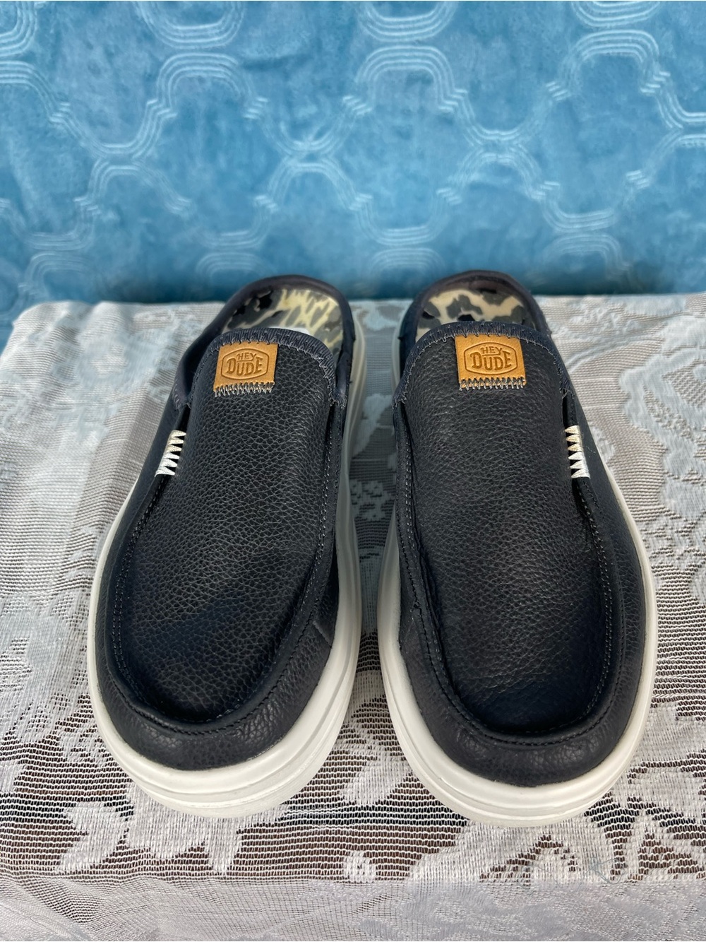 Hey Dude Black Slip-On Casual Loafers with White Sole